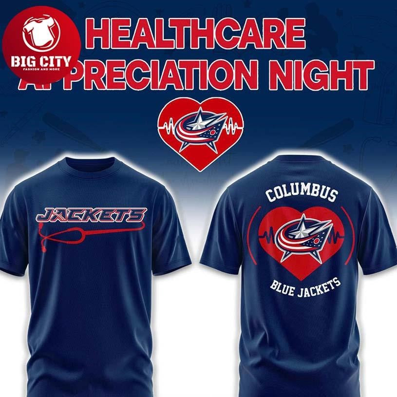 Columbus Blue Jackets Healthcare Appreciation x NHL 2026 Night Two Sided Shirt