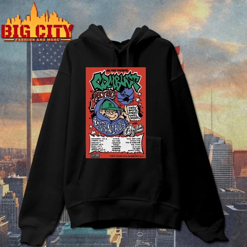 Combust NYHC 2025 Tour Australia Poster shirt