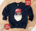 Cool Santa Sweatshirt, Preppy Christmas Crewneck,  Womens Holiday Sweater