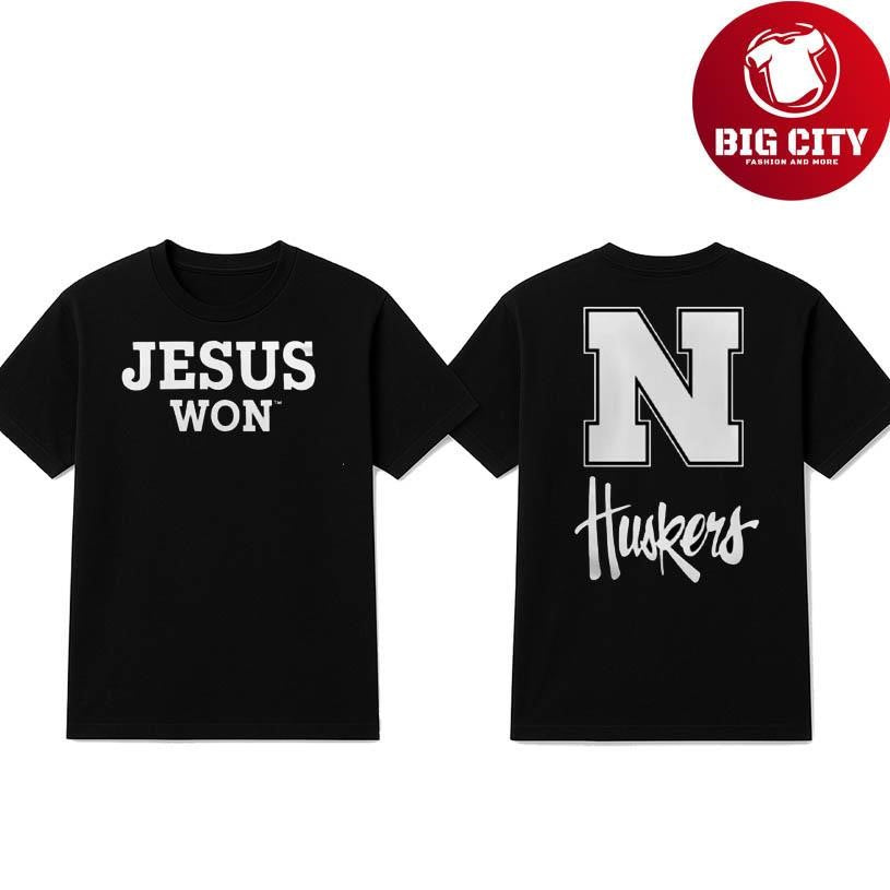 Cornhuskers X Jesus Won Two Sided Shirt