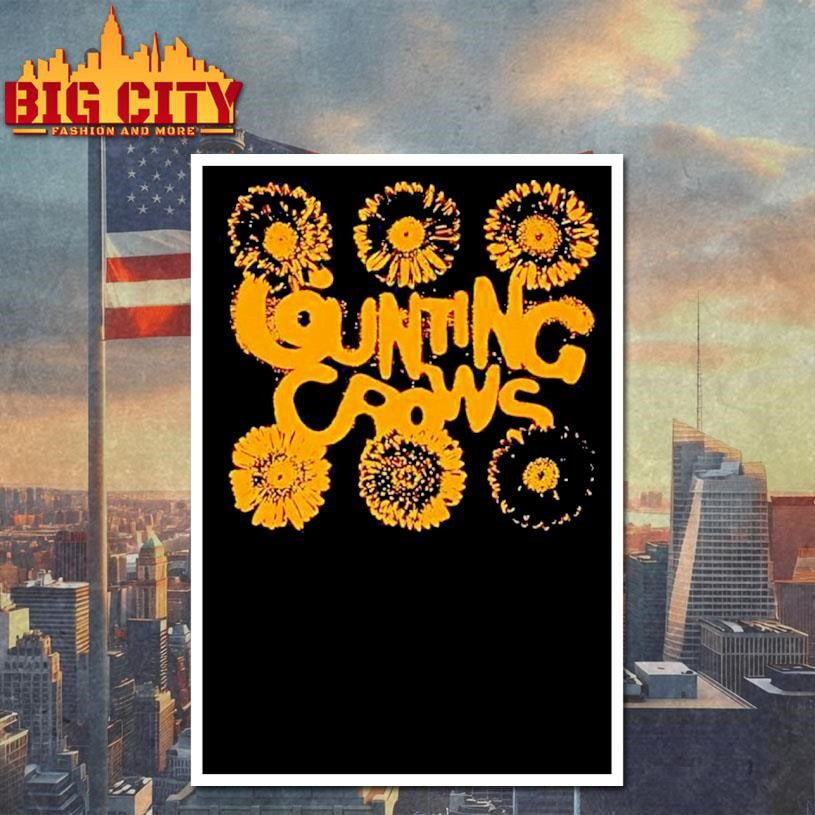Official Counting Crows Band 90’s Flower Shirt