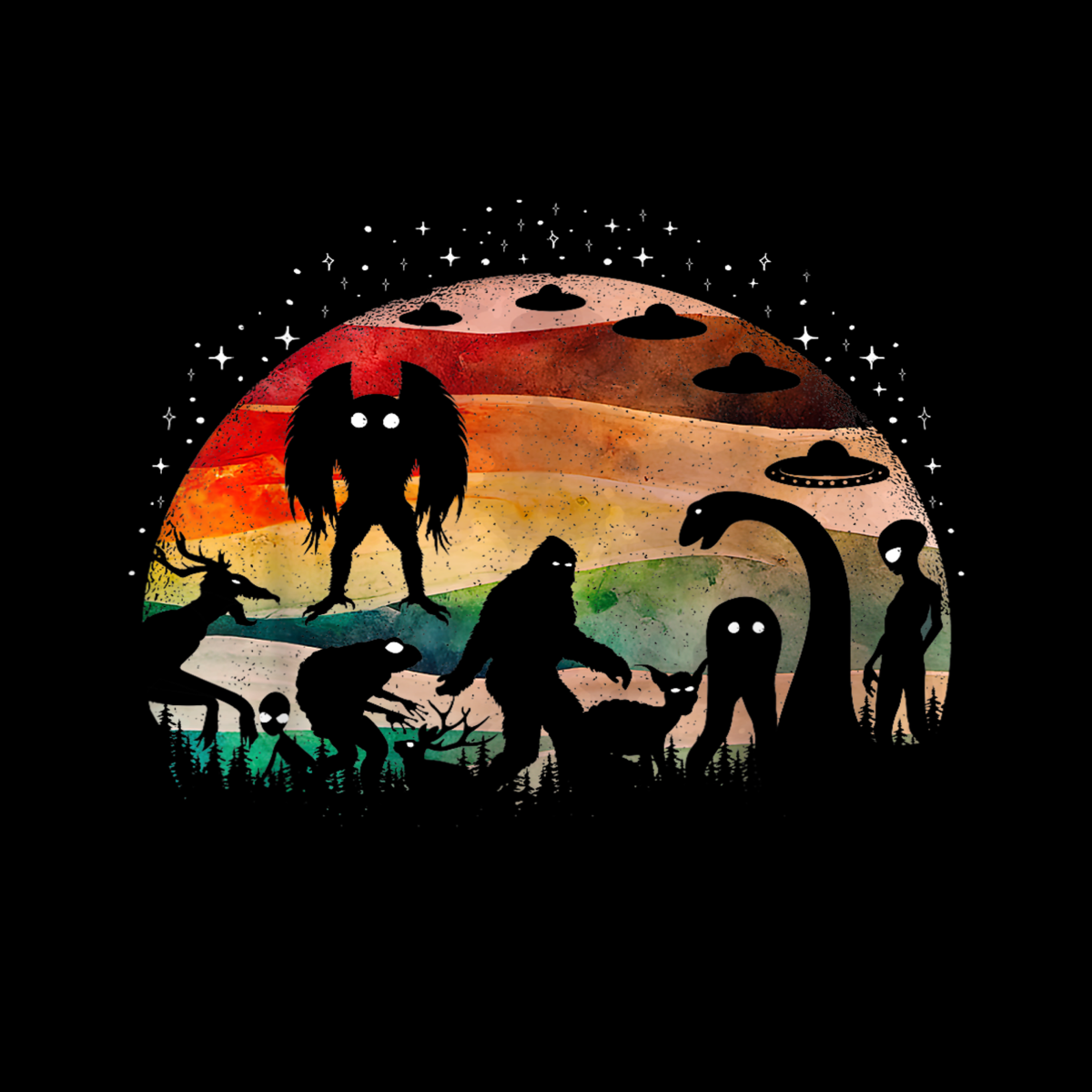 Cryptid Funny Bigfoot Hoodie