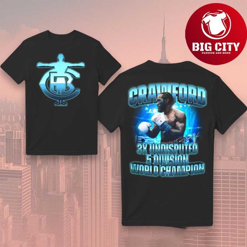 Crawford 3X Undisputed 5 Division World Champion 2025 Two Sided Shirt
