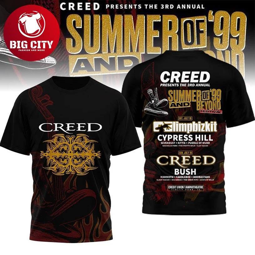 Creed Summer Of 99 And Beyond Festival Two Sided Shirt