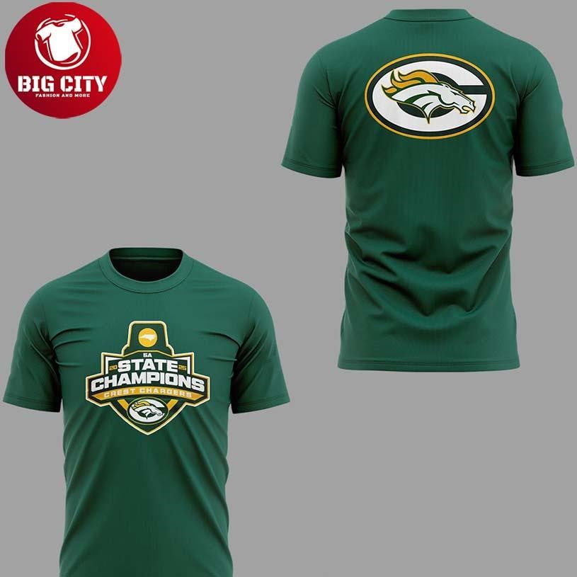 Crest Chargers NC 5A State Champions 2025 Two Sided Shirt