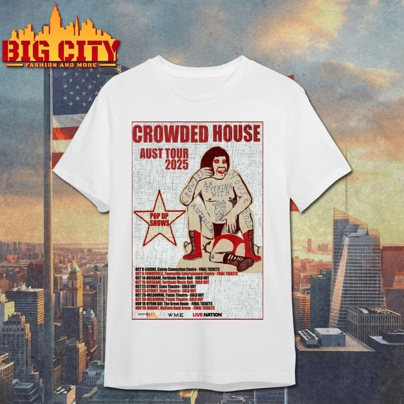 Crowded House 2025 Australia Show Poster shirt