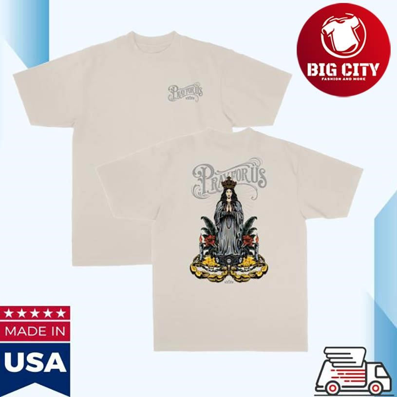 Crownsguam Smk Pray For Us Mantle Two Sided Shirt