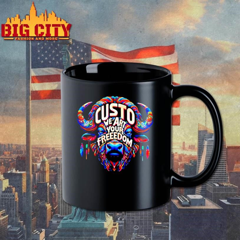 Custo We Art Your Freedom Colorful Buffalo Shirt