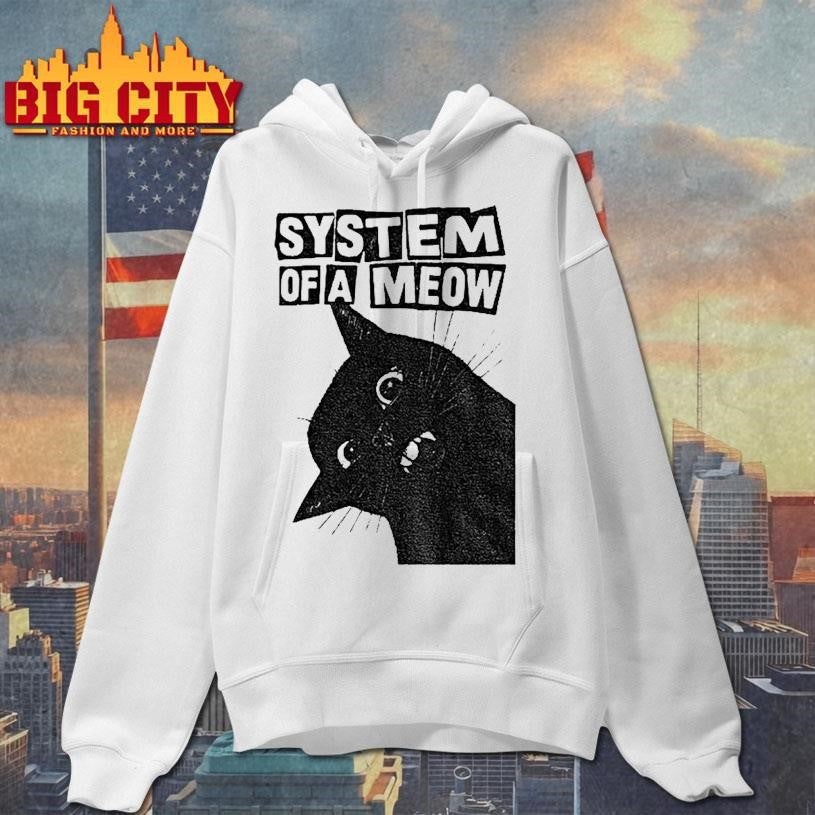 Cute Black Cat System Of A Meow Shirt