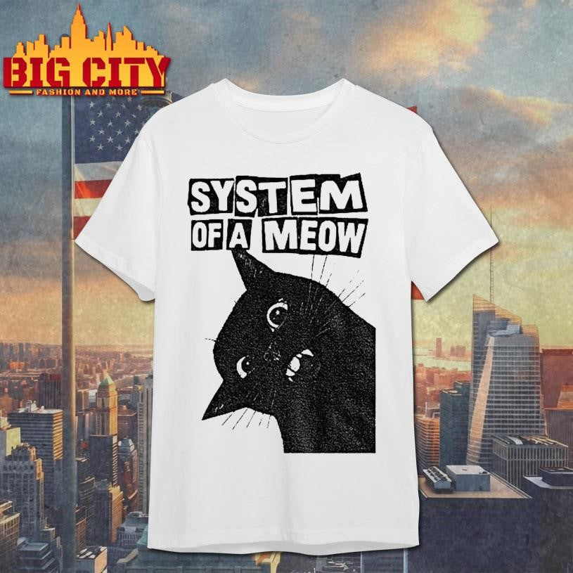 Cute Black Cat System Of A Meow Shirt