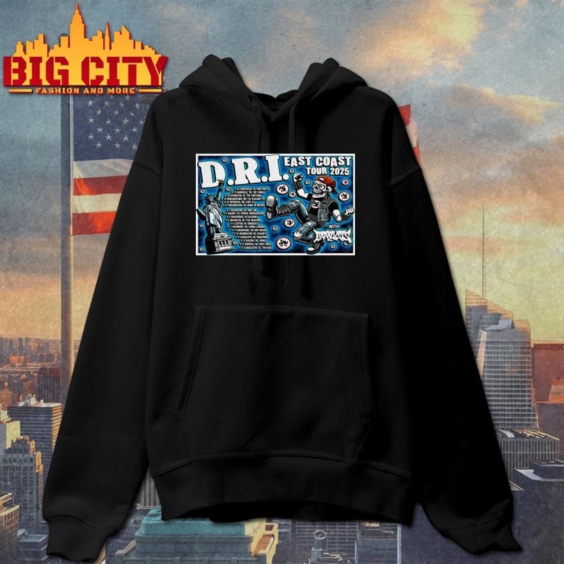 D.R.I. Poster East Coast 2025 Tour Shirts
