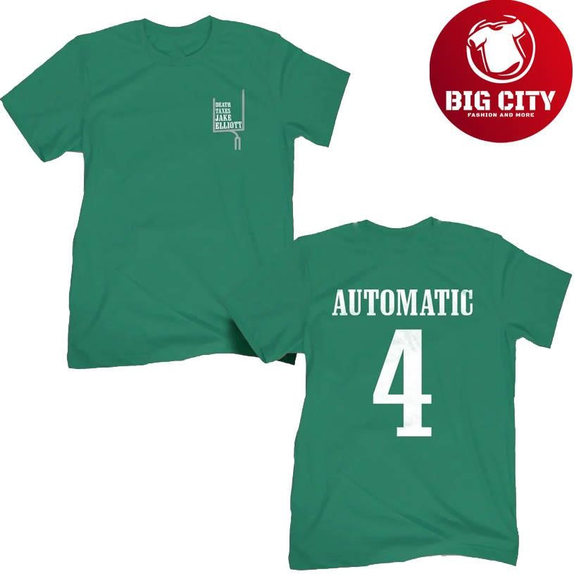 DEATH. TAXES. JAKE ELLIOTT 2025 Two Sided Shirt