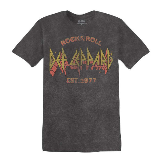 DEF LEPPARD Pigment Dyed T-Shirt, Est 1977