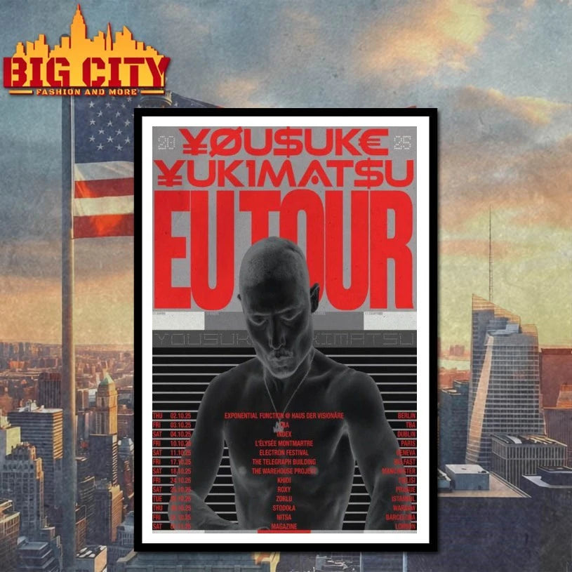 DJ Yousuke Yukimatsu 2025 EU Tour Poster shirts