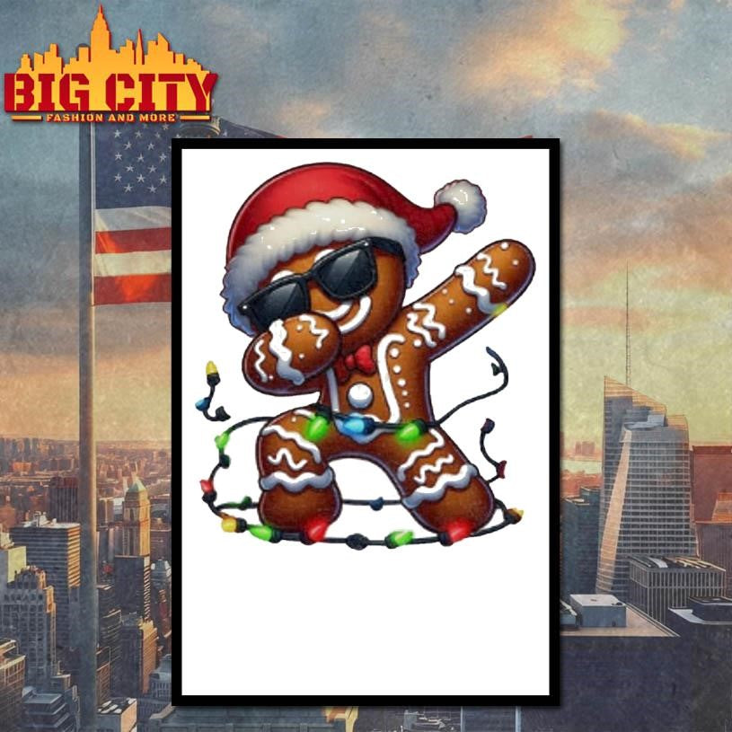 Dabbing Christmas Gingerbread Man Shirt