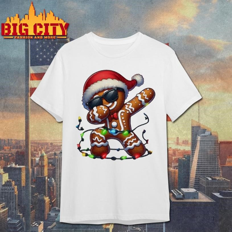 Dabbing Christmas Gingerbread Man Shirt