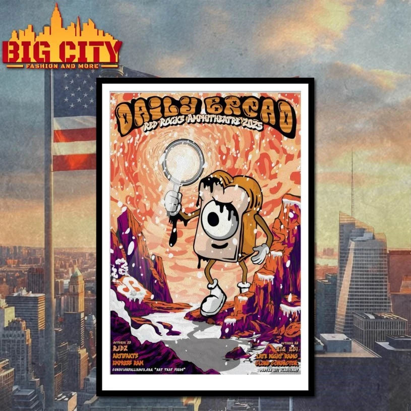 Daily Bread Red Rocks Shows On Oct 25-26 2025 Poster shirt