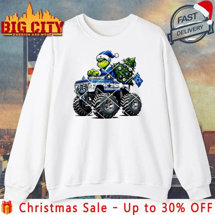 Dallas Cowboys Grinch Christmas Monster Truck shirt
