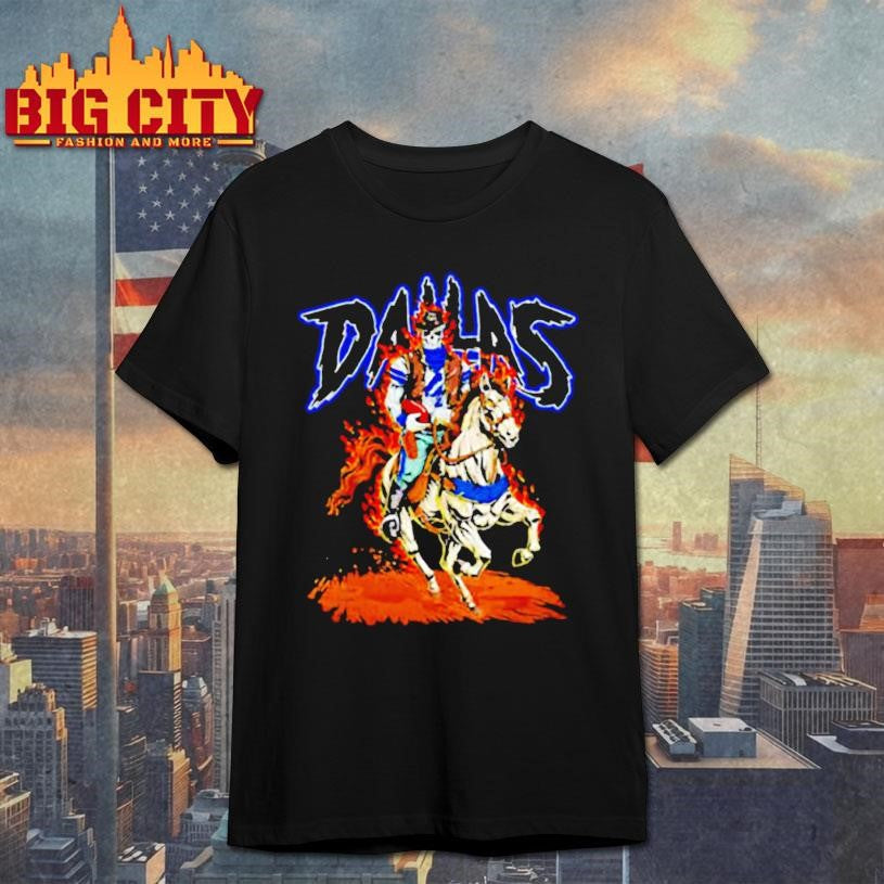Dallas Cowboys Skeleton Cowboy Riding A Horse Shirt