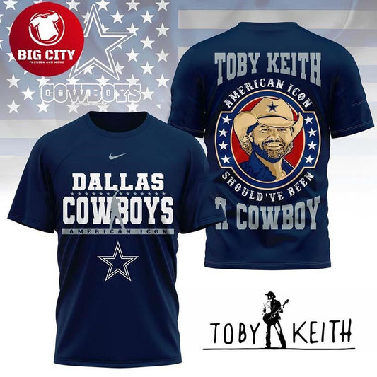 Dallas Cowboys Toby Keith American Icon Should’ve Been A Cowboy Two Sided Shirt