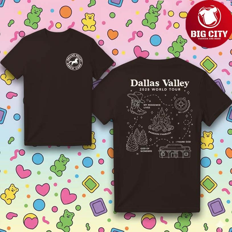 Dallas Valley Ranch Camp World Tour 2025 Two Sided Shirt