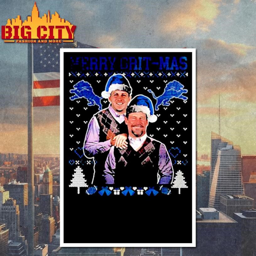 Dan Campbell Jared Goff Merry Grit-Mas Detroit Lions Christmas shirt