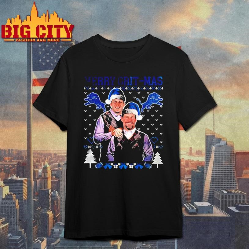 Dan Campbell Jared Goff Merry Grit-Mas Detroit Lions Christmas shirt
