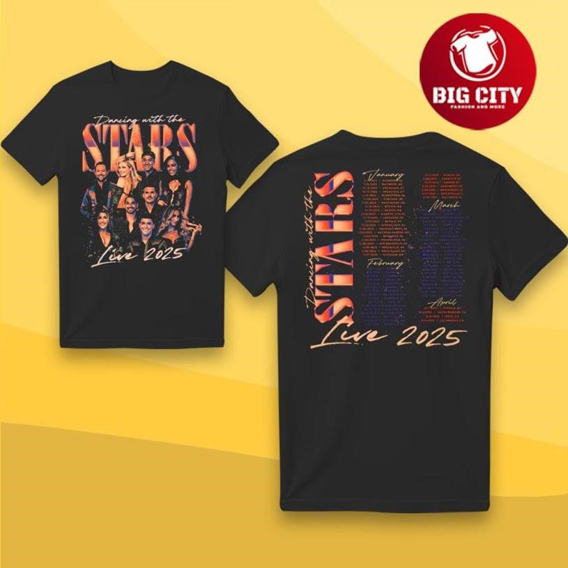 Dancing With The Stars 2025 Pros Group Photo Two Sided Shirt