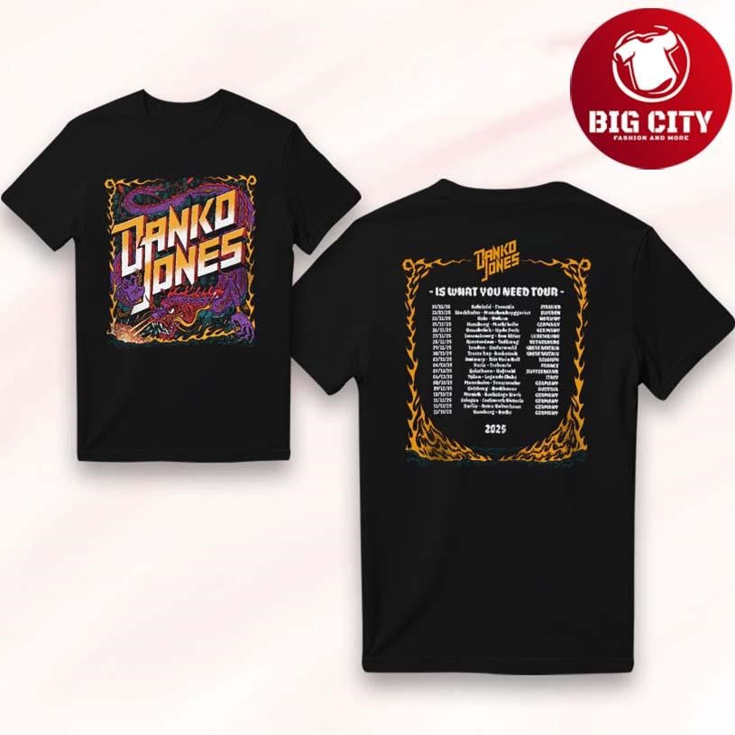 Danko Jones Dragon Tour 2025 Two Sided Shirt