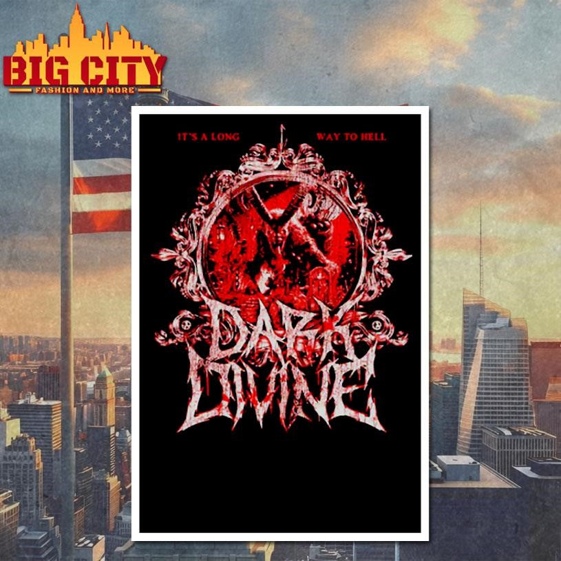 Dark Divine Merch Krampus Tee It’s A Long Way to Hell Shirt