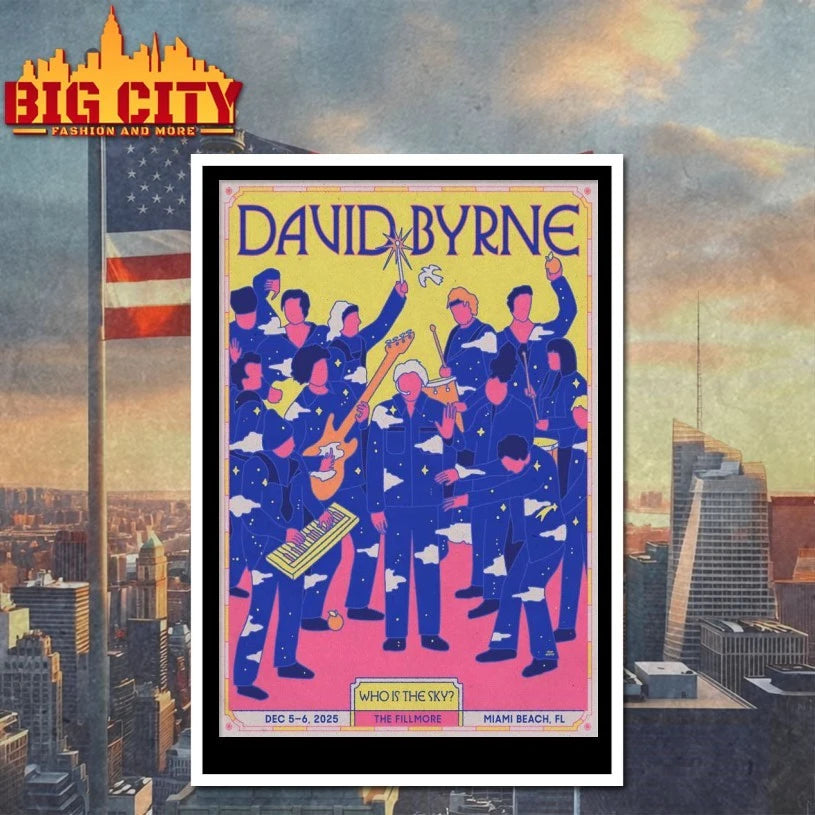 David Byrne 12-5 12-6-2025 The Fillmore Miami Beach FL Poster shirt