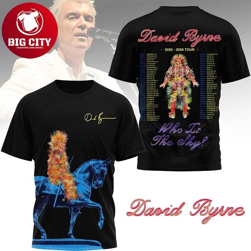 David Byrne 2026 Tour Who Is The Sky Two Sided Shirt