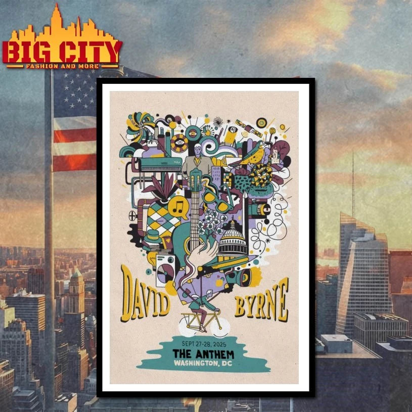 David Byrne Event DC 2025 Sep 27 &amp; 28 Poster shirts