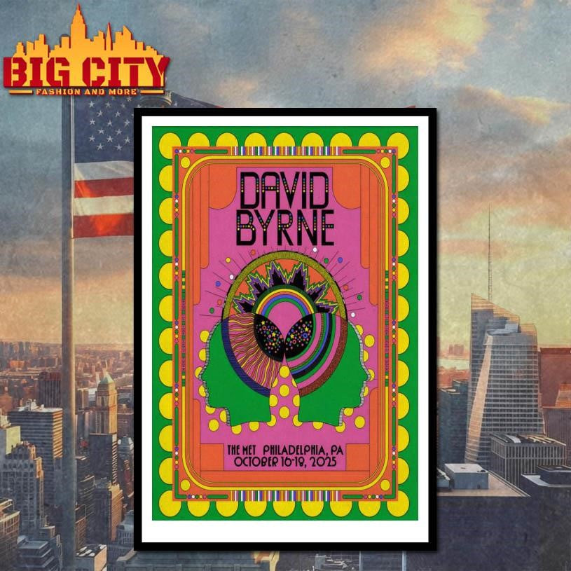 David Byrne Oct 16-18 2025 The Met Philadelphia PA Poster Shirt