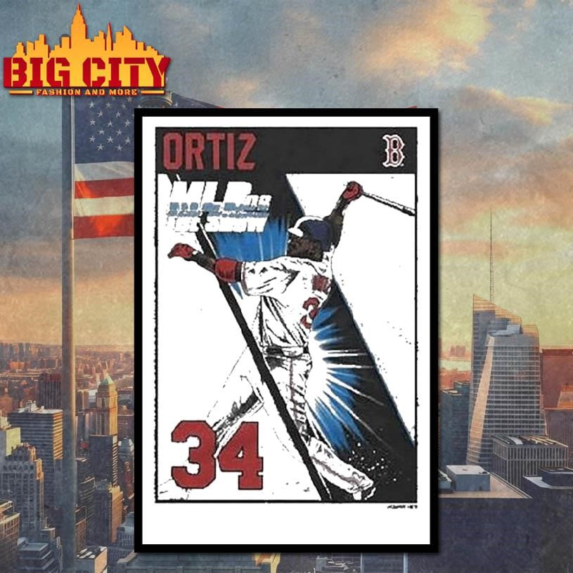 David Ortiz 34 Mlb The Show 06 Cover Boston Red Sox Shirt