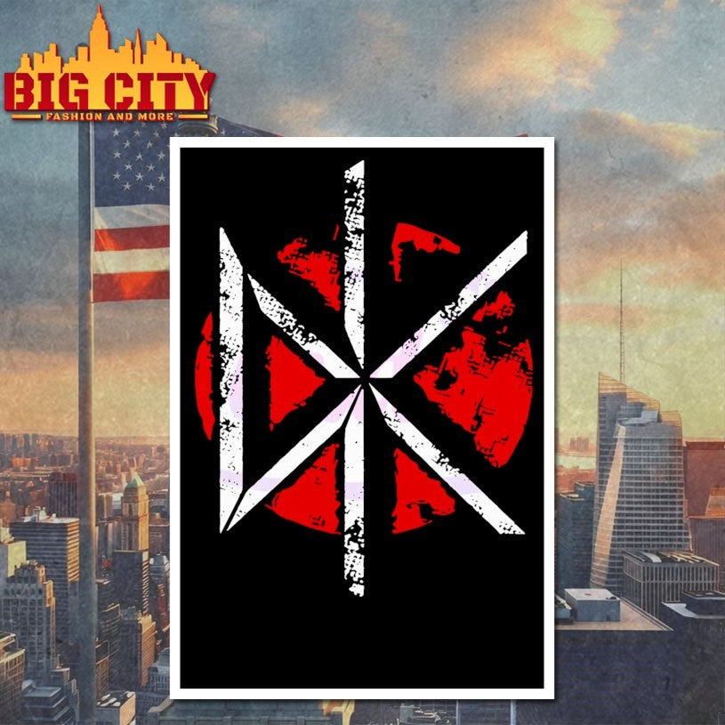 Dead Kennedys Distressed Red Circle White Dk Logo Punk Rock Shirts
