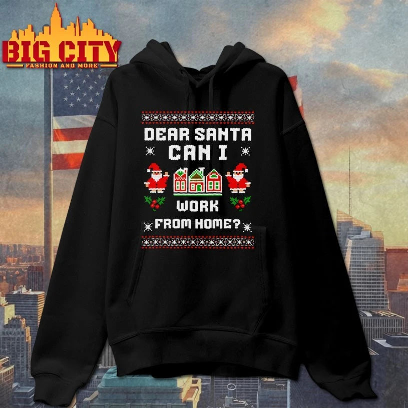 Dear Santa Can I Work From Home Ugly Christmas shirt