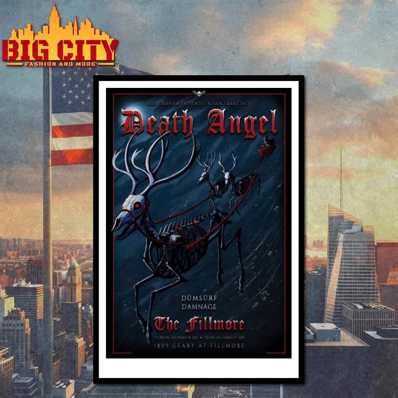 Death Angel Dec 18 2025 The Fillmore In San Francisco CA Poster shirt