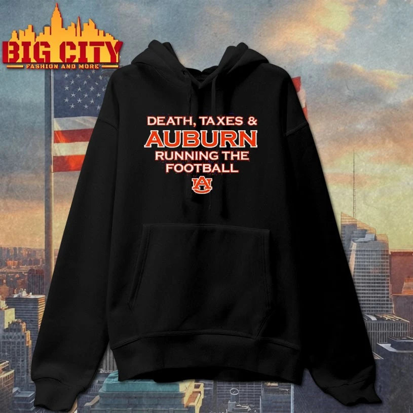 Death Taxes and Auburn Running the Football Shirt