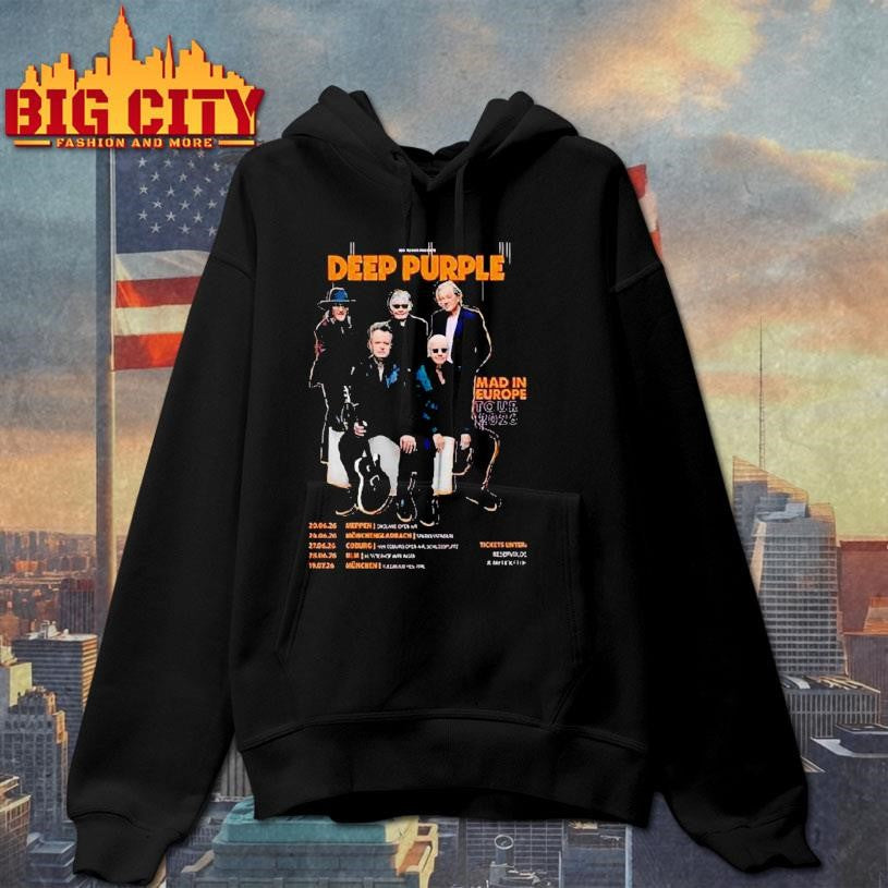 Deep Purple Mad In Europe Tour 2026 Germany Shirt