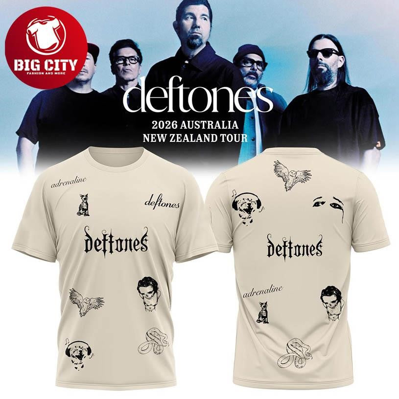 Deftones Australia And New Zealand 2026 Tour Adrenaline Two Sided Shirt