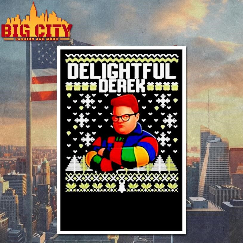 Delightful Derek Ugly Christmas T-Shirt