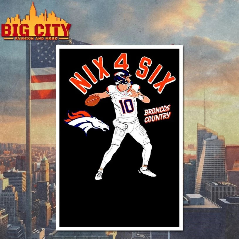 Denver Football Bo Nix Player Illustrative Pack Shirt