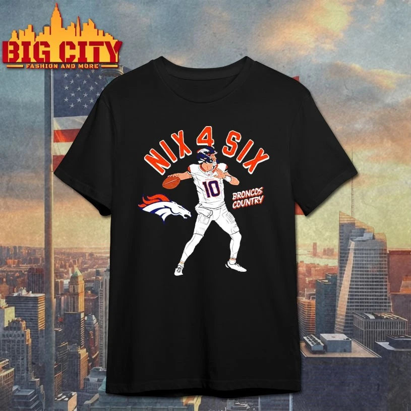 Denver Football Bo Nix Player Illustrative Pack Shirt