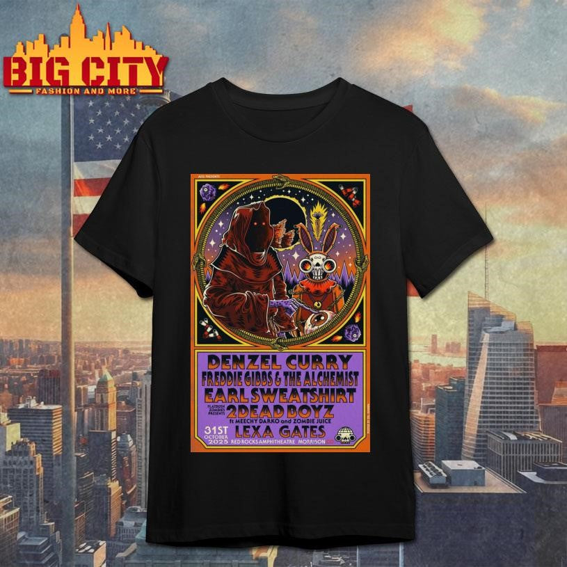 Denzel Curry Red Rocks Amphitheatre October 31st 2025 Poster Shirt