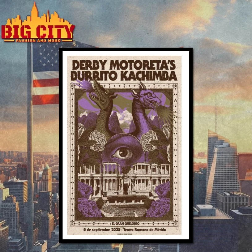 Derby Motoreta’s Burrito Kachimba Sept 8 2025 Poster shirt
