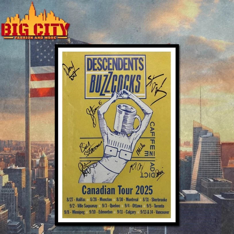 Descendent &amp; Buzzcocks Tour Aug &amp; Sept 2025 Signed Poster shirt