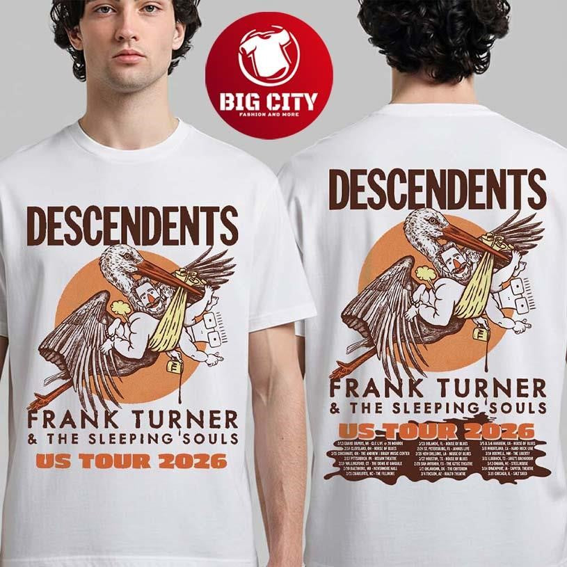 Descendents With Frank Turner And The Sleeping Souls US Tour 2026 Schedule Dates Two Sided Shirt
