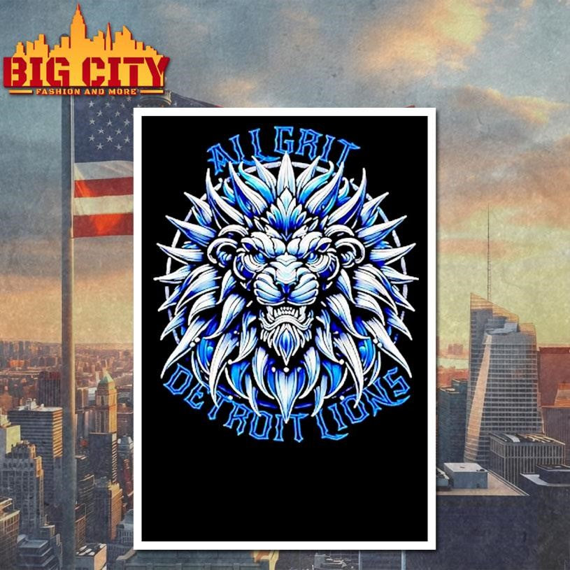 Detroit Lions All Grit No Quit Baseball Shirt