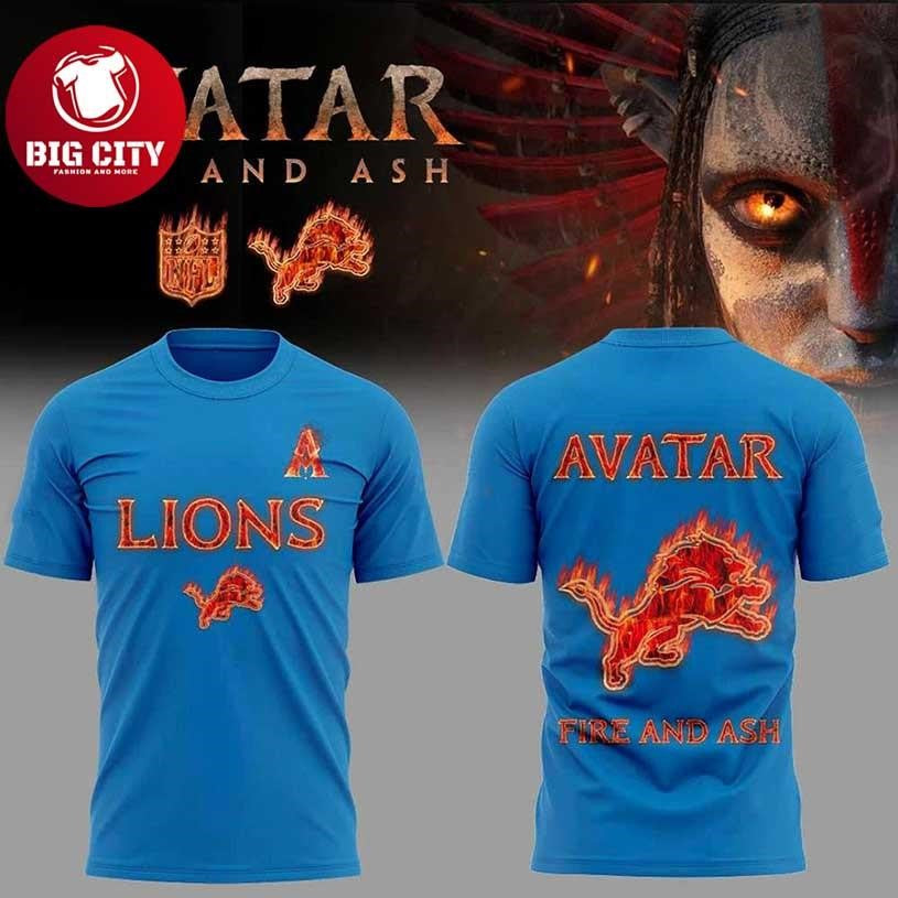 Detroit Lions Avatar 3 Fire And Ash Two Sided Shirt